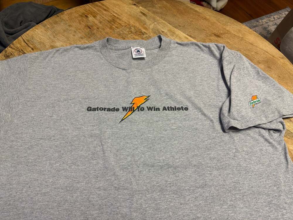 Vintage Gatorade Will To Win Athlete Graphic T-Shirt Delta Pro Weight XL